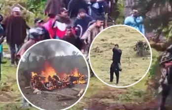 Un saldo de seis personas fallecidas y aproximadamente 114 heridas dejaron los graves enfrentamientos interétnicos en el municipio de Silvia, según el balance oficial entregado por el alcalde Juan Carlos López. FOTO: Captura de video de redes sociales 