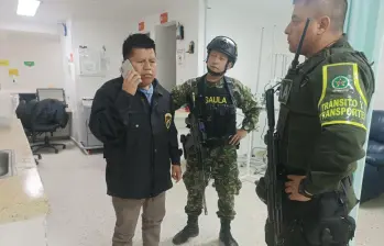 Acalde de Morales, Cauca, Óscar Guachetá, liberado por el Gaula. Foto: Fuerzas Militares. 