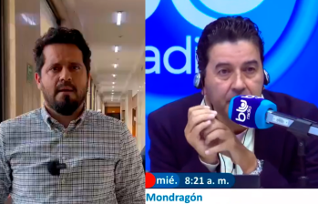 Alfredo Mondragón, representante y Néstor Morales, director de Mañanas Blu. FOTO CAPTURA DE PANTALLA