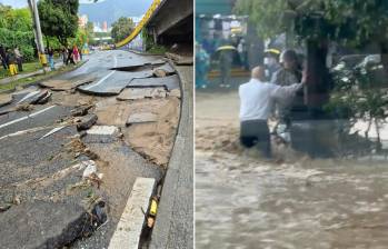 87 milímetros de lluvia cayeron en 44 minutos que duró el aguacero en El Poblado. FOTOS: CAPTURA DE VIDEO Y MANUEL SALDARRIAGA