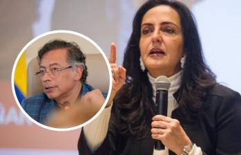 La senadora y precandidata presidencial, María Fernanda Cabal, aseguró que desde el Congreso de la República le dirán “No” a las intenciones de Constituyente. FOTO: Colprensa y Presidencia de la República