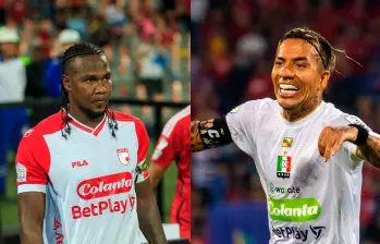 Los delanteros Hugo Rodallega y Dayro Moreno cumplirán cuarenta años en lo que resta del año. FOTOS: CAMILO SUÁREZ Y EL COLOMBIANO
