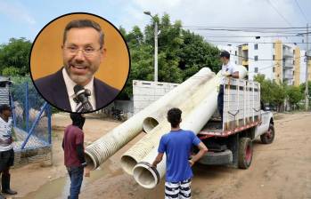 Obras de alcantarillado y acueducto en Riohacha (foto), Buenaventura y Ciénaga tendrían serios retrasos, alertó el ministro de Vivienda. FOTOS Alcaldía de Riohacha y MinVivienda