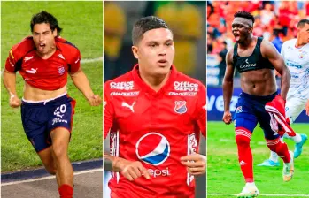 Las anotaciones de Mauricio Molina, en 2005, Juan Fernando Quintero, en 2017 y Edwuin Cetré en 2023, aparece en el video. FOTOS: JAIME PÉREZ Y MANUEL SALDARRIAGA