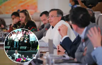 El presidente hizo énfasis en las críticas recibidas por la concentración realizada en Medellín con presencia de cabecillas de las bandas criminales del Valle de Aburrá. Fotos: Presidencia y EL COLOMBIANO