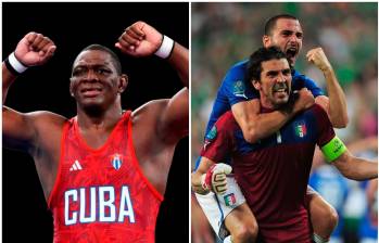 El luchador cubano Mijaín López se convirtió en el único deportista que ha ganado cinco medallas de oro en cinco olimpiadas en toda la historia. FOTO: TOMADA DEL X DE @juegosolimpicos y el INSTAGRAM de @gianluigibuffon