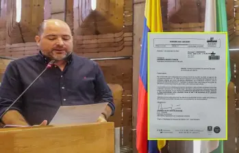 El diputado Bedoya Rendón en el recinto de la Asamblea. FOTO: imagen tomada de redes