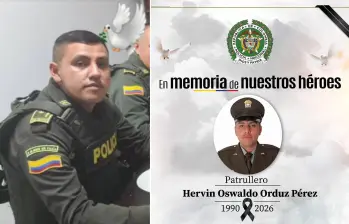 Hervin Oswaldo Orduz Pérez fue asesinado frente a su hijo en el municipio de San Andrés, Santander. FOTOS: Tomada de redes sociales y Policía Nacional 