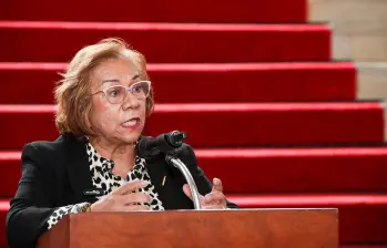 La canciller Rosa Villavicencio en un discurso. FOTO: COLPRENSA