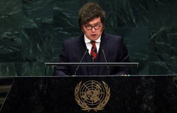 Javier Milei arremetió contra la ONU en plena Asamblea General y cuestionó al organismo por su manejo de la pandemia, los conflictos y sus propias resoluciones. Foto: Getty Images