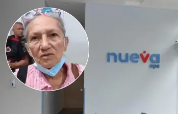 Cecilia Quintero murió reclamando un medicamento en punto de dispensación de la Nueva EPS. FOTOS: Capturas de video - Colprensa