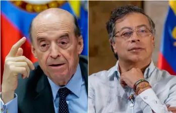 Por medio de cartas y audios, el excanciller Álvaro Leyva ha mostrado su oposición al gobierno del presidente Gustavo Petro. FOTO: COLPRENSA Y PRESIDENCIA 