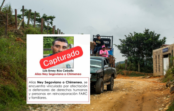 Alias “Ney Segoviano”, un peligroso cabecilla del ELN en el Nordeste antioqueño, fue capturado hace dos días. FOTOS: EL COLOMBIANO Y CORTESÍA