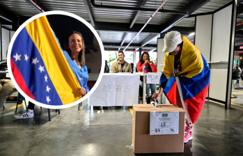 Aún con las dificultades logísticas, los comicios lograron hacerse en otros países. En Bogotá y Medellín hubo participación. FOTO AFP