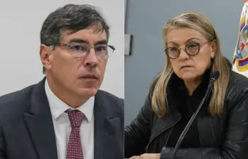 El desencuentro lo protagonizaron los magistrados del Consejo Nacional Electoral Álvaro Hernán Prada y Fabiola Márquez. Foto: Colprensa/ Redes sociales @fabiolamarquezg