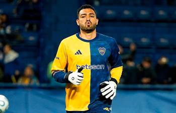 Álvaro Montero en el calentamiento antes del Boca vs. Sao Paulo. FOTO: X BocaJrs
