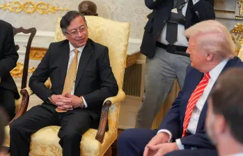 Reunión que sostuvo el presidente Petro con su homólogo estadounidense, Donald Trump, en la Casa Blanca. FOTO: Presidencia.