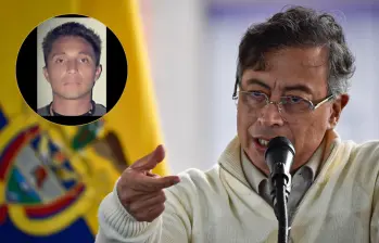 Alias El Mono Gerley y el presidente Gustavo Petro. Foto: tomada de Revista Cambio y Colprensa