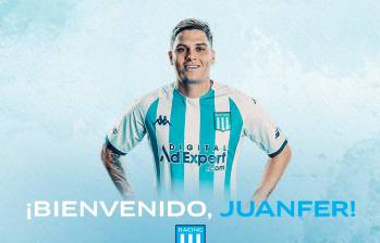 Juan Fernando Quintero estará en Racing hasta 2025. FOTO TWITTER @RacingClub
