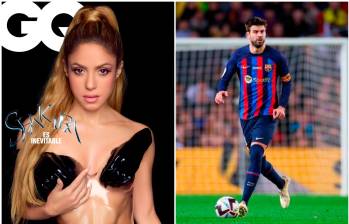 Shakira en la portada de GQ y Gerard Piqué. FOTOS Tomada de X @PopCrave y Getty respectivamente