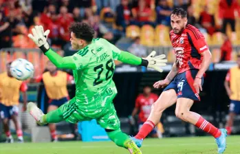 El delantero argentino Francisco Fydriszewski suma tres goles en la Copa Libertadores. Es el goleador del club en el torneo. Foto: Manuel Saldarriaga