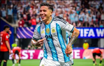 Enzo Fernández anotó el gol del triunfo. FOTO: X Afa selección