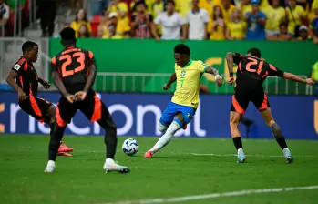 La Selección colombiana sumó su cuarta derrota en los últimos cinco partidos por la Eliminatoria. FOTO: Tomada de X @CONMEBOL