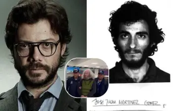 José Juan Martínez Gómez, inspiración de La Casa de papel, fue extraditado a Perú por narcotráfico. FOTOS: RTVE - Netflix, Antena 3