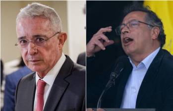 El expresidente Álvaro Uribe Vélez y el presidente Gustavo Petro. FOTO: COLPRENSA