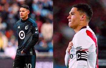James Rodríguez fue uno de los fichajes clave del Minnesota United para 2026, pero no ha jugado mucho. Juanfer Quintero es referente en River Plate. Foto: Getty y @RiverPlate