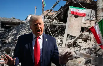 El presidente de Estados Unidos, Donald Trump, declaró el fin del alto al fuego con Irán. Fotos: Getty Images y AFP
