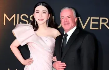  Jakkaphong ‘Anne’ Jakrajutatip y Raúl Rocha, propietarios de Miss Universo. FOTO: Cortesía Miss Universe
