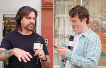 Juanes y Jack Coyne en el TrackStar Show en redes sociales. FOTO Cortesía @trackstarshow