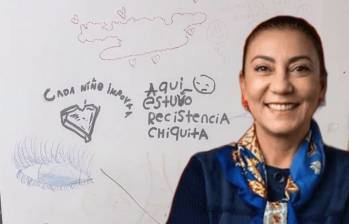 María Carolina Restrepo ordenó quitar mural del ICBF. FOTO: Captura de video y Presidencia