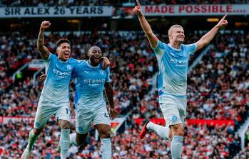 Erling Haaland, autor del único gol del derbi de Manchester. FOTO: X ManCity