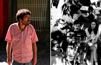 Un poeta, cinta dirigida por el antioqueño Simón Mesa Soto (a la derecha). FOTOS Cortesía