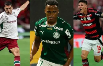 Tres de los equipos más importantes de Brasil como Fluminense, Palmeiras y Flamengo son patrocinados por casas de apuestas. Fotos: Getty y redes sociales de Fluminense y Palmeiras