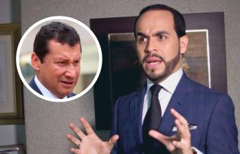 Lombana (destacado en el círculo) señaló que para llegar a la Presidencia “se requieren calidades de estadista, de hombre, de jerarquía que conozca del Estado”. FOTOS: Colprensa