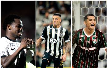 Carlos Gómez, Kevin Castaño y Kevin Serna son referentes en sus equipos. FOTOS: X VascodaGama, Atletico y Fluminense