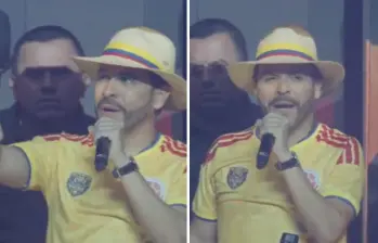De la Espriella salió vestido con la camiseta de la Selección y un sombrero aguadeño. Foto: Captura de video