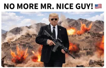 Donald Trump publicó otra imagen generada con IA para amenazar a Irán. FOTO: Tomada de 