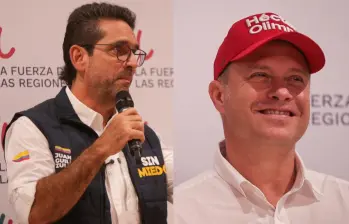 A la izquierda, Juan Guillermo Zuluaga; a la derecha, Héctor Olimpo. FOTOS: COLPRENSA