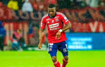 El delantero nariñense Ménder García, de 26 años, es uno de los futbolistas importantes en el planteamiento de Alejandro Restrepo. FOTO: CAMILO SUÁREZ
