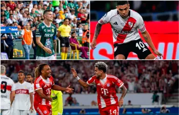 Agenda de colombianos en el exterior para el fin de semana del 8 de noviembre. Foto: Tomada de redes @luisdiaz19_ @juanferquinterop @jamesrodriguez10