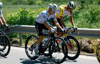 Egan Bernal y Éiner Rubio volvieron a ser los grandes protagonistas de Colombia en el Giro de Italia, demostrando jerarquía, regularidad y un enorme espíritu combativo a lo largo de las 21 etapas. FOTO X-MOVISTAR-@SprintCycling