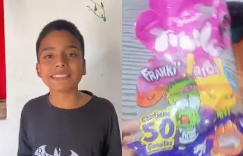 El niño compartió un video en su cuenta de TikTok hablando sobre su emprendimiento. FOTO Capura redes sociales.