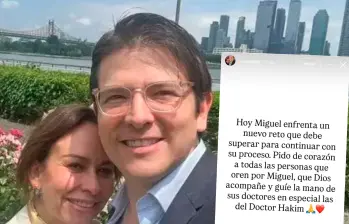 Con esperanza, Tarazona destacó el trabajo del equipo médico y el reto que supone esta nueva etapa. FOTO: CORTESÍA