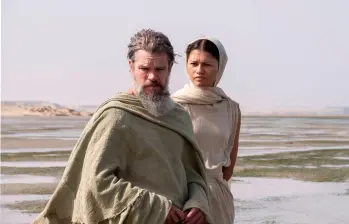 Matt Damon y Zendaya en una de las escenas de La Odisea, en cines a partir de este 16 de julio. FOTO Cortesía Universal Pictures