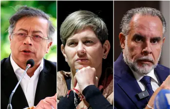 El presidente Gustavo Petro, su esposa, la primera dama Verónica Alcocer; y el ministro del Interior, Armando Benedetti, incluidos este viernes en la lista Clinton. FOTOS: Colprensa