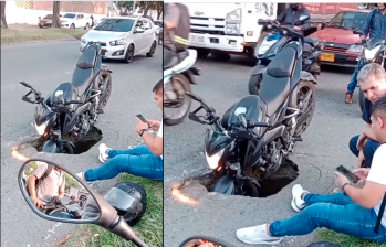Elkin Darío Pérez aseguró que los daños de su motocicleta no han sido cuantificados. FOTOS CAPTURA DE PANTALLA 
